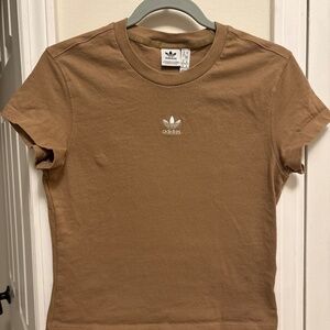 NWOT Adidas mocha brown t shirt